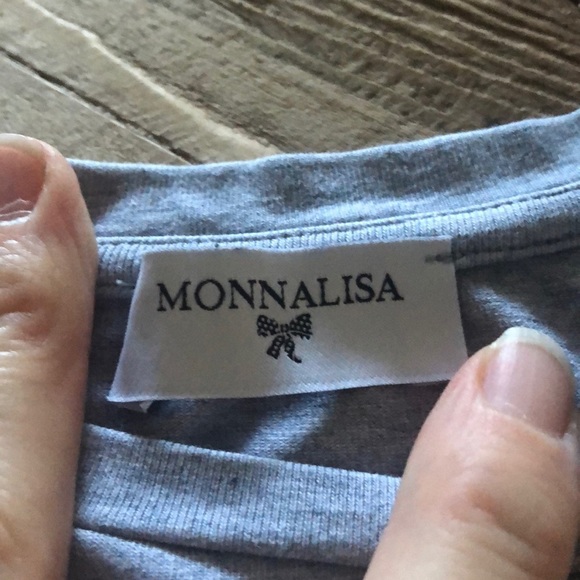 MONNALISA LOT PEPLUM JERSEY TOP LIKE NEW - Picture 6 of 16